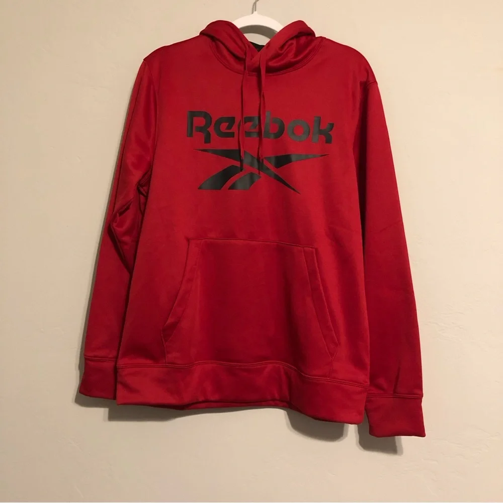 Reebok Red Training Essentials Big Logo Hoodie (M)